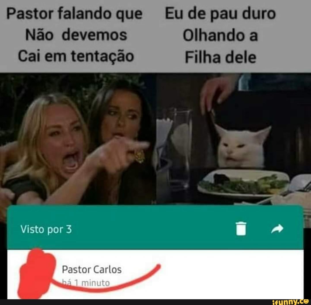 Pastor falando que Eu de pau duro Não devemos Olhando a Cai em tentação  Filha dele - iFunny Brazil