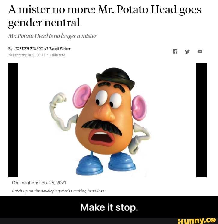 A mister no more: Mr. Potato Head goes gender-neutral