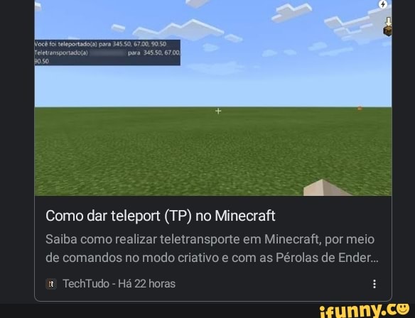 Como dar teleport (TP) no Minecraft