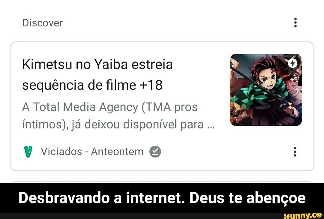 Kimetsu no Yaiba estreia sequência de filme +18