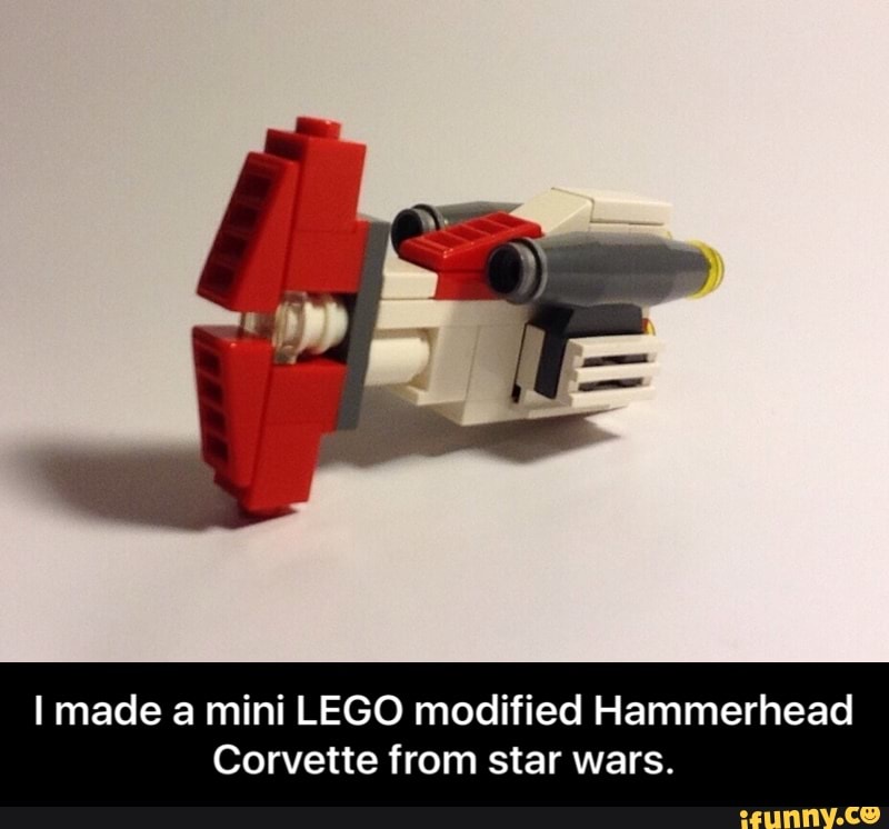 I made a mini LEGO modified Hammerhead Corvette from star wars