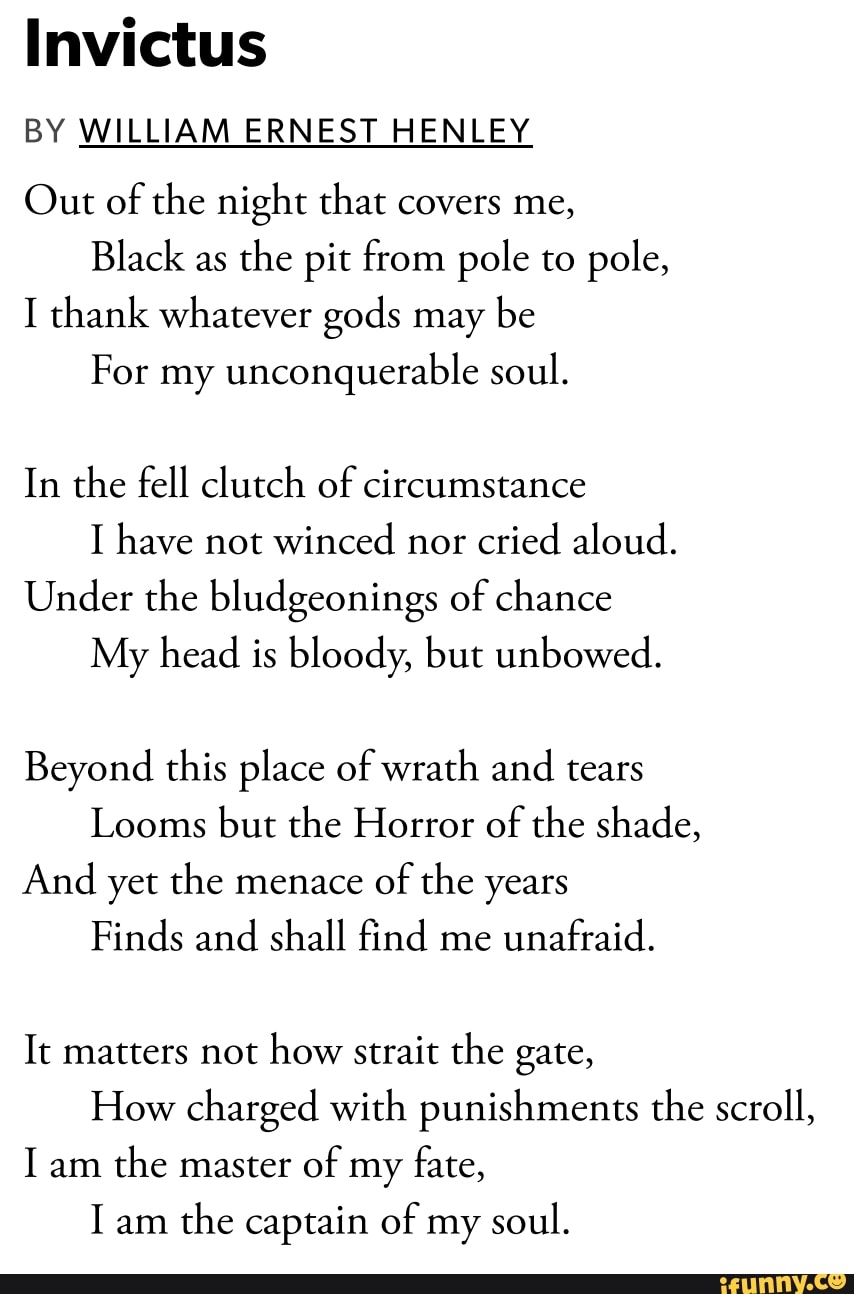 Wallbuddy Invictus Di William Ernest Henley - Poesia In Francese, Stampa D'Arte Vintage (30x40 Cm) Regalo Perfetto