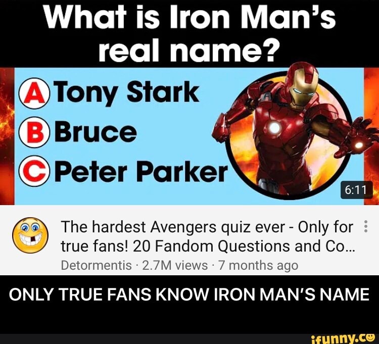 And Tony's real name is . . .?
