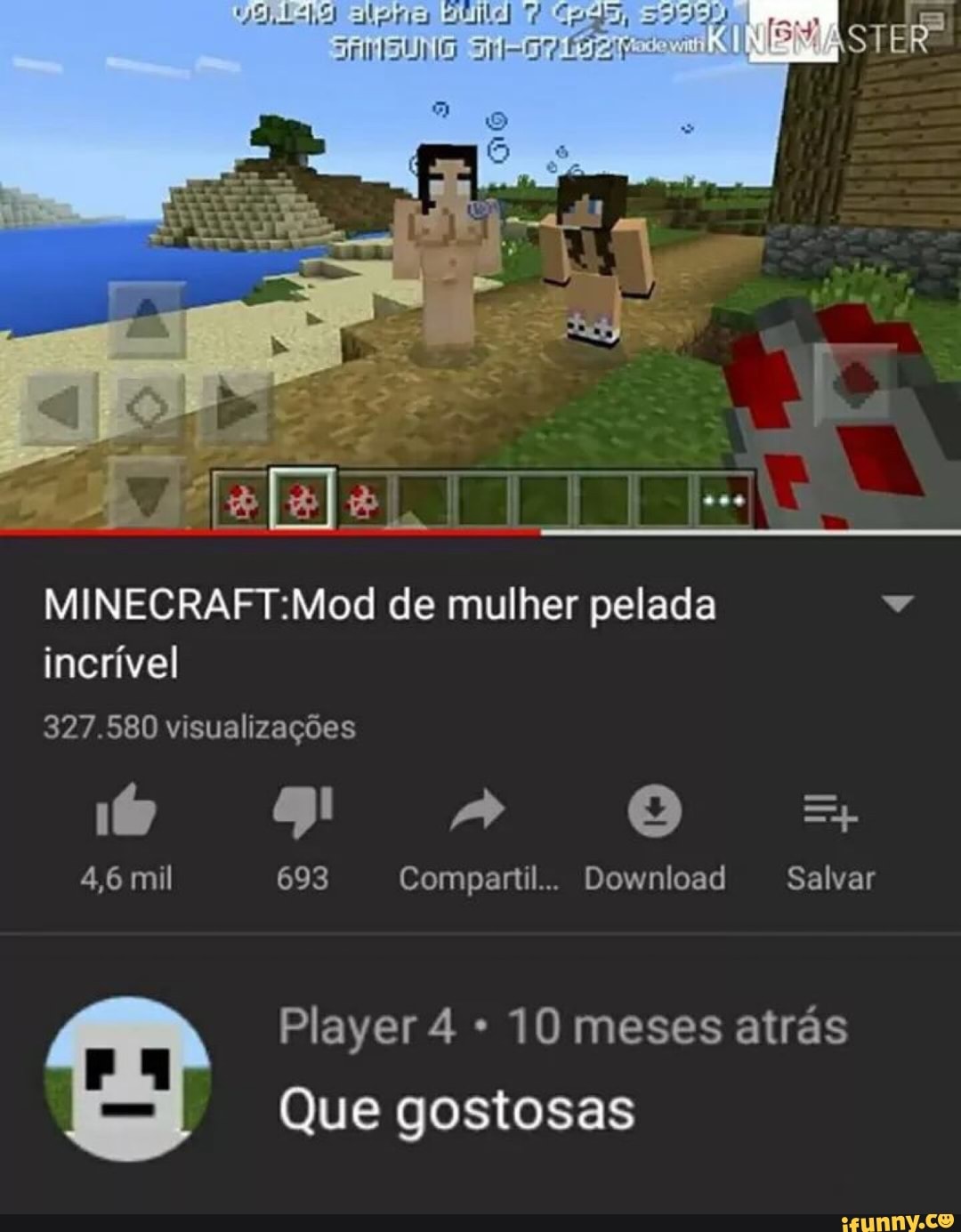 MINECRAFT:Mod de mulher pelada A incrivel Player 4 10 meses atrás Que  gostosas - iFunny Brazil