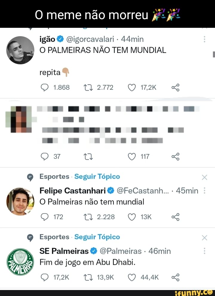 Palmeiras não tem Mundial? Entenda a polêmica e os memes - Esporte