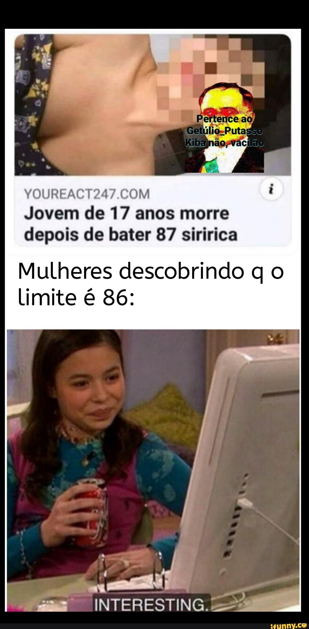 YOUREACT247.COM Jovem de 17 anos morre depois de bater 87 siririca Mulheres  descobrindo q o Limite é 86: - iFunny Brazil