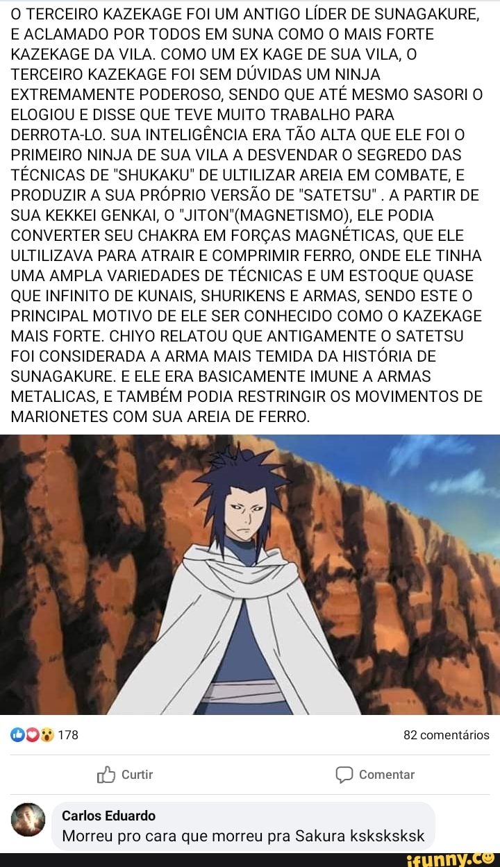 Quando Hashirama morreu?