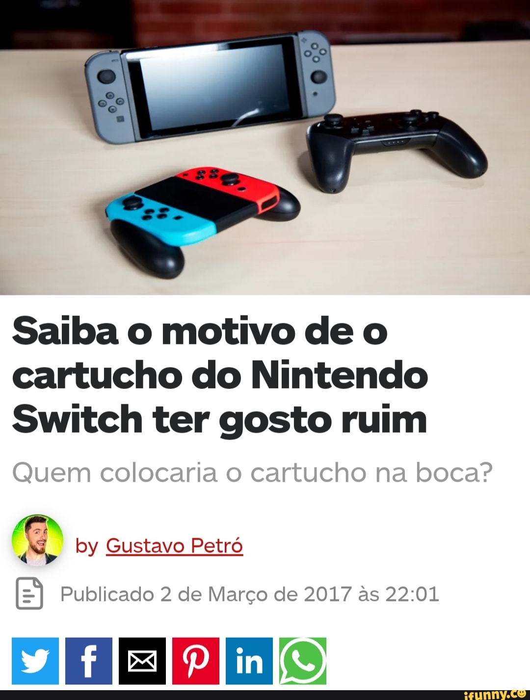 Saiba por que cartuchos do Nintendo Switch têm gosto ruim - Olhar Digital