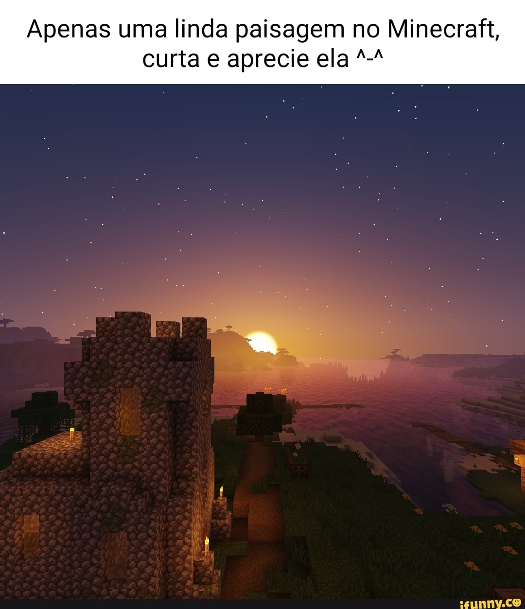 Vamos jogar Minecraft> linda paisagem né? arg! Minecraft? tudo quadrado com  gráfico ruim. - iFunny Brazil