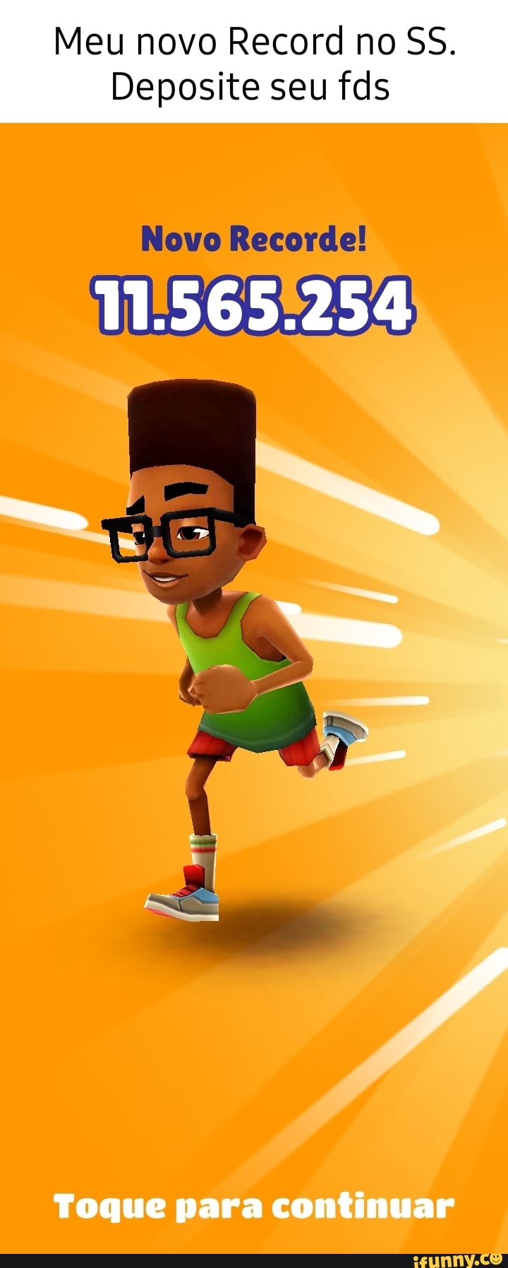 Qual é seu recorde no Subway Surfers