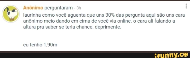 Perguntaram laurinha como voc aguenta que uns 30 das pergunta