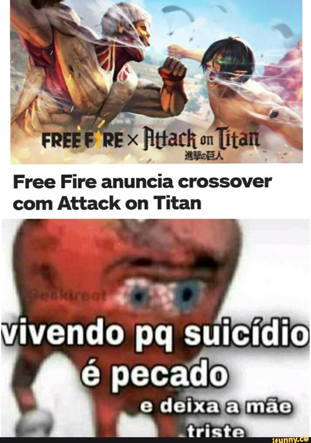 RE Free Fire anuncia crossover com Attack on Titan vivendo pq