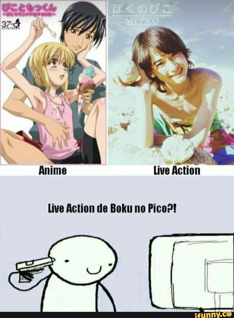 Anime Live Action Live Action de Boku no Pico?! - iFunny Brazil