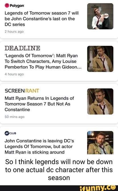 Legends of Tomorrow season 7 will be John Constantine's last on the DC  series - Polygon