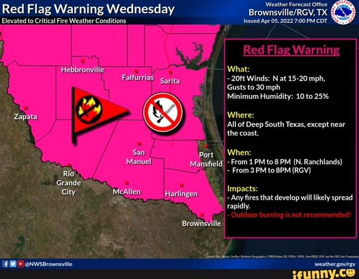 Red Flag Warning Wednesday Elevated to Critical Fire Weather Conditions ...