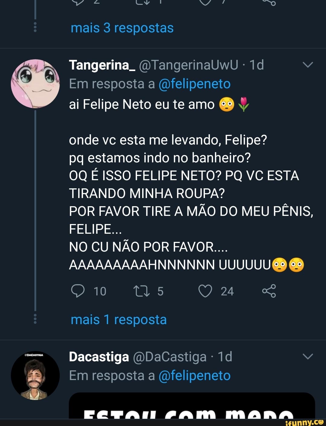 Em resposta a @felipeneto ai Felipe Neto eu te amo onde vc esta me levando,  Felipe?